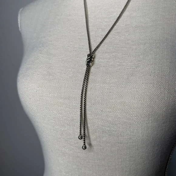 Brighton Necklace Interlock Twist Silver Tone Lobster Clasp New With Tags - Picture 2 of 5